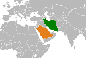 Iran Saudi Arabia Map